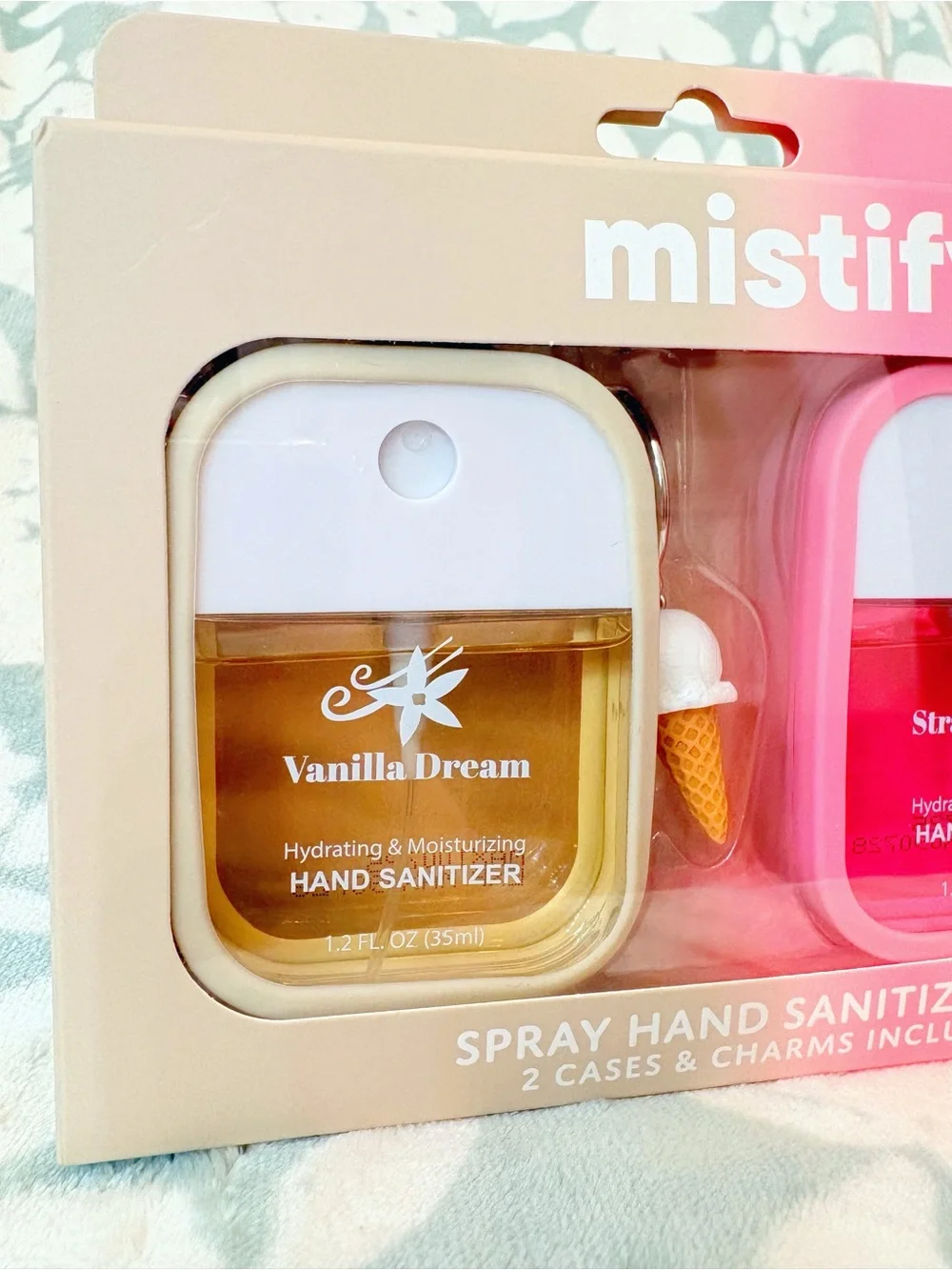 Hand Sanitizer Set With Cases and Charms 🍓💕